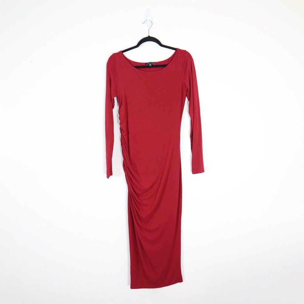 Universal Standard Size 6/8 Simone Ruched Bamboo Jersey Maxi Dress Red - Picture 2 of 12